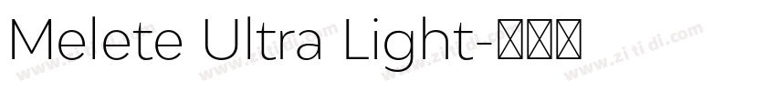 Melete Ultra Light字体转换